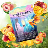 Polvo Instantáneo de Té de Yerba Mate, Súper Bebida 3 en 1 – Energía Limpia, Antiniebla Mental y Salud Intestinal Potenciada con Nootrópicos, Prebióticos y Probióticos | Vivauna Magic Durazno Mango 30 Porciones