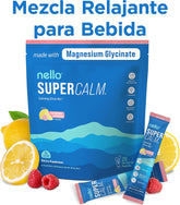 Vivauna SuperCalm Mezcla en Polvo para Bebida – Limonada de Frambuesa Con L-Teanina, KSM-66 Ashwagandha, Magnesio Glicinato y Vitamina D3 Suplemento para Relajación y Enfoque | Sin Azúcar | No GMO | Práctico para Llevar | 20 Sobres