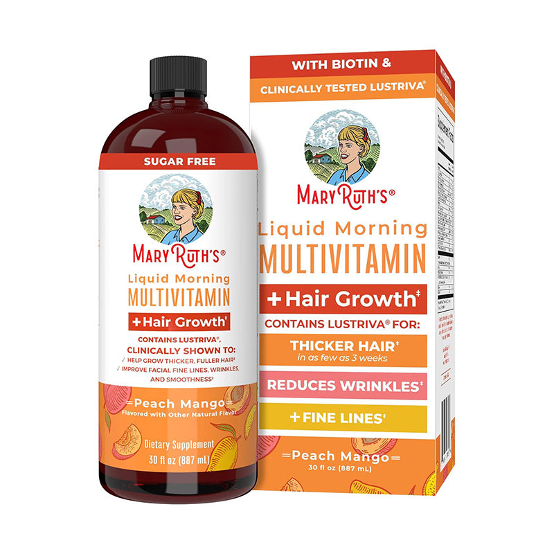 Multivitamínico Líquido Vivauna + Crecimiento Capilar | Biotina 10,000 mcg | Suplemento Lustriva para el Crecimiento del Cabello | Probado Clínicamente en Mujeres para un Cabello Más Grueso y Reducción de Arrugas Faciales | Cuidado de la Piel | 450 ml