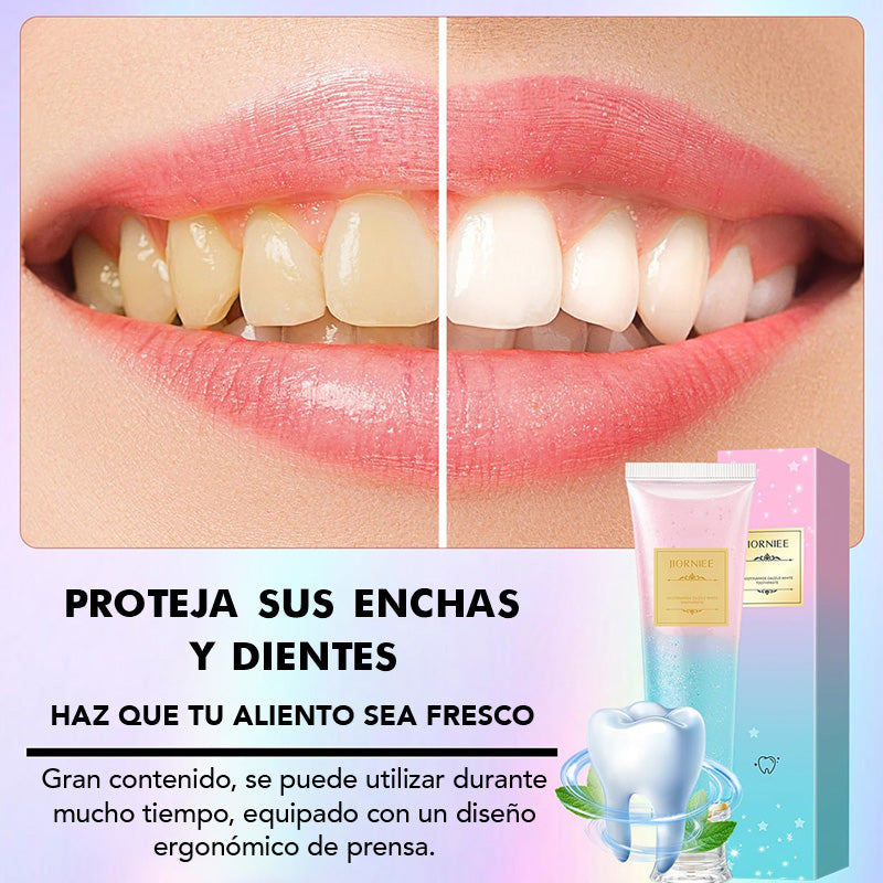 Pasta Dental Vivauna con Niacinamida Blanqueadora – Blanquea Efectivamente los Dientes, Protege el Esmalte Dental, Aliento Fresco 24 Horas, Fórmula Sin Flúor, Ideal para Dientes Sensibles