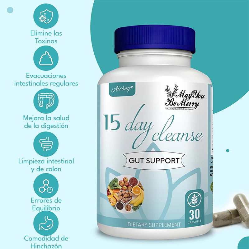 Vivauna Limpieza de 15 Días – Apoyo Intestinal y de Colon – Avanzado Detox Intestinal para Mujeres y Hombres con Sen, Cáscara Sagrada y Psyllium – No GMO – Hecho en EE.UU. – 30 Cápsulas