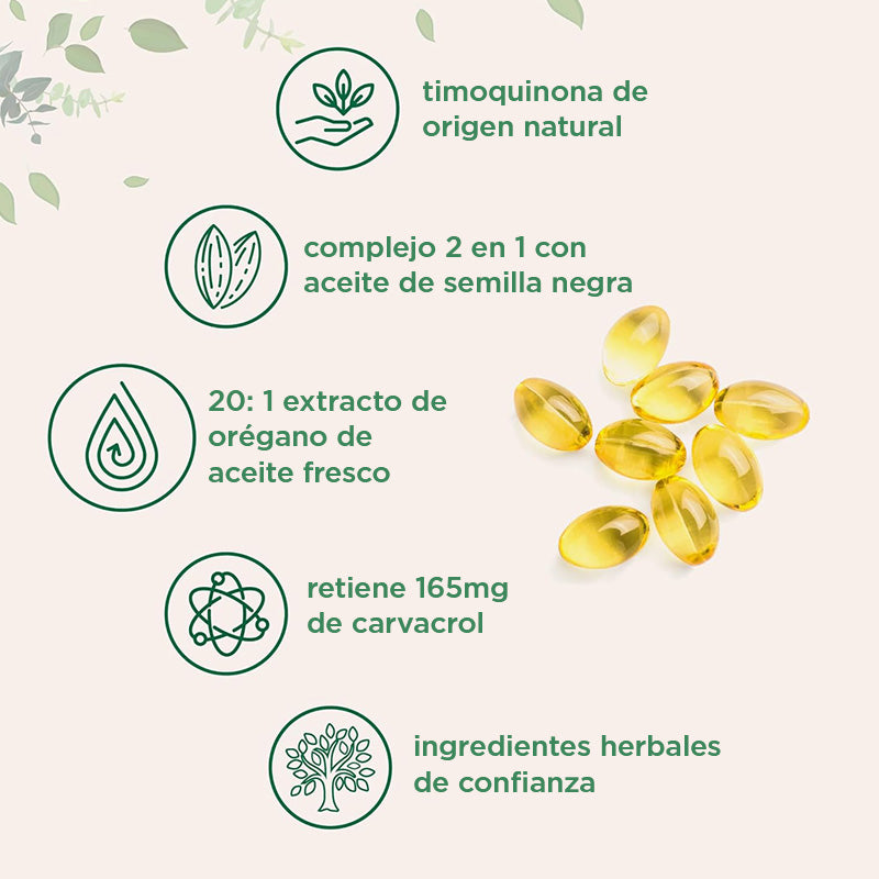 Aceite de Orégano Vivauna con Aceite de Semilla Negra