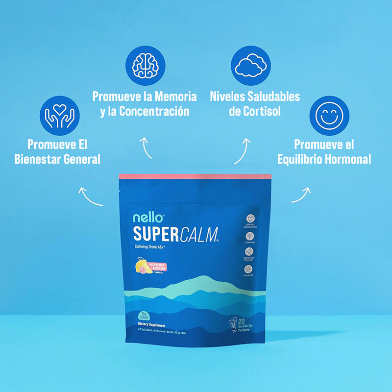Vivauna SuperCalm Mezcla en Polvo para Bebida – Limonada de Frambuesa Con L-Teanina, KSM-66 Ashwagandha, Magnesio Glicinato y Vitamina D3 Suplemento para Relajación y Enfoque | Sin Azúcar | No GMO | Práctico para Llevar | 20 Sobres