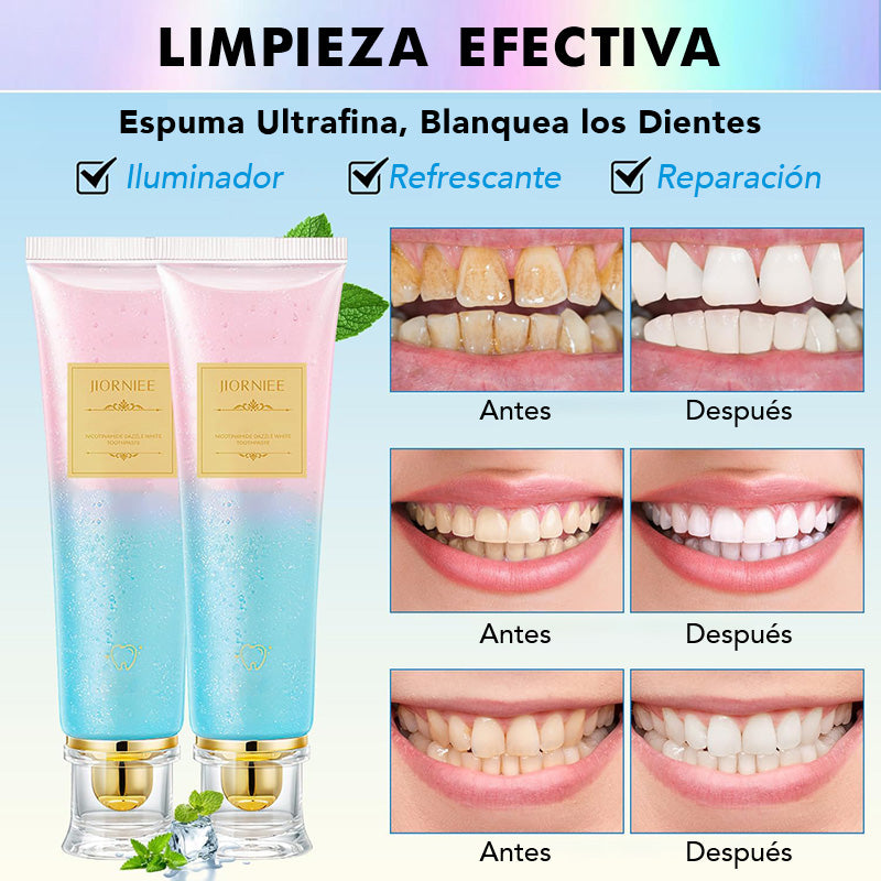Pasta Dental Vivauna con Niacinamida Blanqueadora – Blanquea Efectivamente los Dientes, Protege el Esmalte Dental, Aliento Fresco 24 Horas, Fórmula Sin Flúor, Ideal para Dientes Sensibles