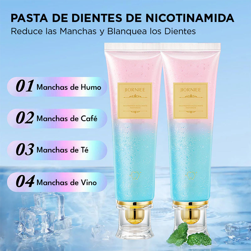 Pasta Dental Vivauna con Niacinamida Blanqueadora – Blanquea Efectivamente los Dientes, Protege el Esmalte Dental, Aliento Fresco 24 Horas, Fórmula Sin Flúor, Ideal para Dientes Sensibles