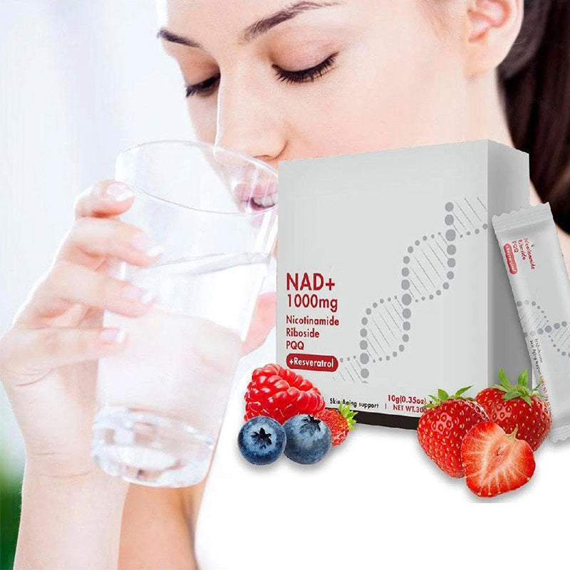 Sobres Líquidos Vivauna NAD+ 1000mg – Suplemento Premium de Nicotinamida Ribósido y Resveratrol para Energía Celular, Potente Activador de NAD para Hombres y Mujeres (30 Sobres)